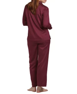 Miss Elaine Women's Notched-Collar Pajamas Set -White Mark Shop 22914767 fpx