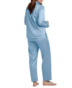 Miss Elaine Women's Notched-Collar Pajamas Set -White Mark Shop 22914773 fpx