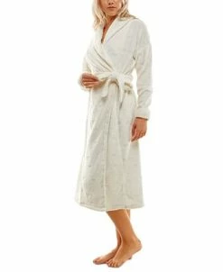 Jaclyn Intimates Roudelain Women's Deluxe Touch Shawl-Collar Belted Robe 13 Jaclyn Intimates Roudelain Women's Deluxe Touch Shawl-Collar Belted Robe -White Mark Shop 22916094 fpx