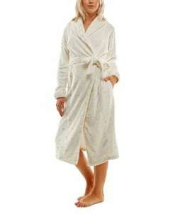 Jaclyn Intimates Roudelain Women's Deluxe Touch Shawl-Collar Belted Robe 16 Jaclyn Intimates Roudelain Women's Deluxe Touch Shawl-Collar Belted Robe -White Mark Shop 22916097 fpx