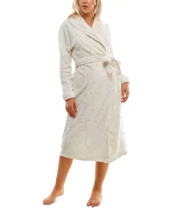 Jaclyn Intimates Roudelain Women's Deluxe Touch Shawl-Collar Belted Robe 17 Jaclyn Intimates Roudelain Women's Deluxe Touch Shawl-Collar Belted Robe -White Mark Shop 22916098 fpx