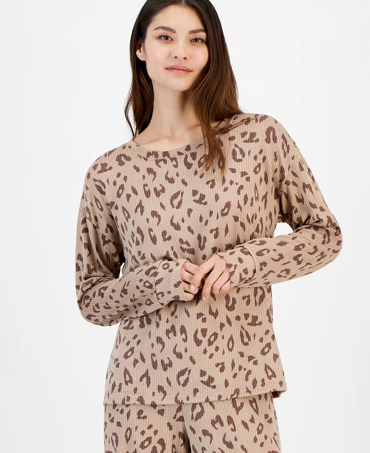 Jenni Women's Cozy Pajama Set, Created For Macy's 5 Jenni Women's Cozy Pajama Set, Created For Macy's - Image 5