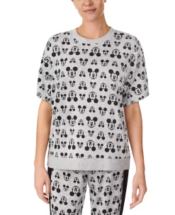Disney Women's Mickey Mouse Short-Sleeve Sleep Top 13 Disney Women's Mickey Mouse Short-Sleeve Sleep Top -White Mark Shop 22936963 fpx