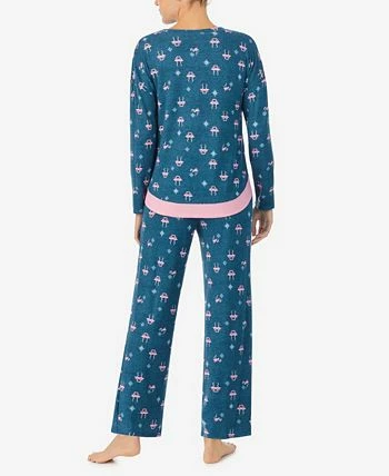 Ellen Tracy Women's Long Sleeve Crew Neck Pajamas Set 2 Ellen Tracy Women's Long Sleeve Crew Neck Pajamas Set - Image 2