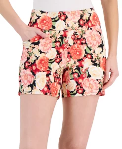 INC International Concepts Women's High Rise Floral-Print Shorts, Created For Macy's 6 INC International Concepts Women's High Rise Floral-Print Shorts, Created For Macy's -White Mark Shop 22979406 fpx