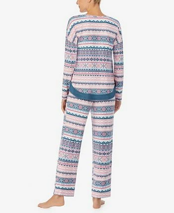 Ellen Tracy Women's Long Sleeve Crew Neck Pajama Set 2 Ellen Tracy Women's Long Sleeve Crew Neck Pajama Set - Image 2
