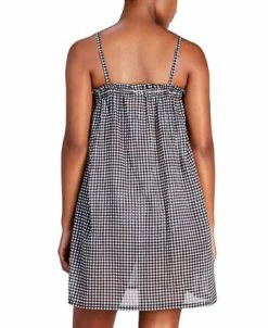 Kate Spade New York Women's Cotton Check-Print Cover-Up Mini Dress -White Mark Shop 23013026 fpx