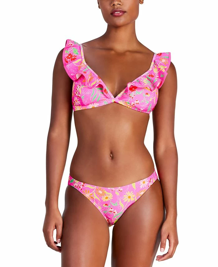 Kate Spade New York Women's Ruffle V-Neck Bikini Top & Bottoms 1 Kate Spade New York Women's Ruffle V-Neck Bikini Top & Bottoms