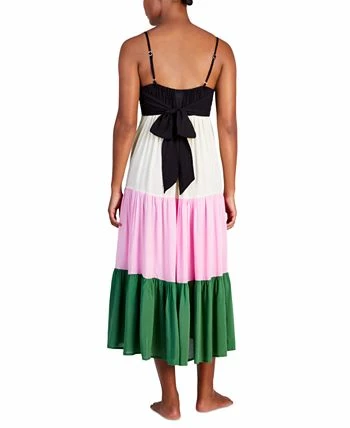 Kate Spade New York Women's Colorblocked Tiered Midi Dress Cover-Up 2 Kate Spade New York Women's Colorblocked Tiered Midi Dress Cover-Up - Image 2