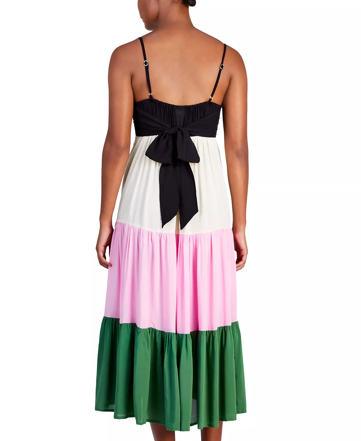 Kate Spade New York Women's Colorblocked Tiered Midi Dress Cover-Up 4 Kate Spade New York Women's Colorblocked Tiered Midi Dress Cover-Up - Image 4