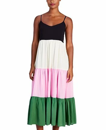 Kate Spade New York Women's Colorblocked Tiered Midi Dress Cover-Up 3 Kate Spade New York Women's Colorblocked Tiered Midi Dress Cover-Up - Image 3