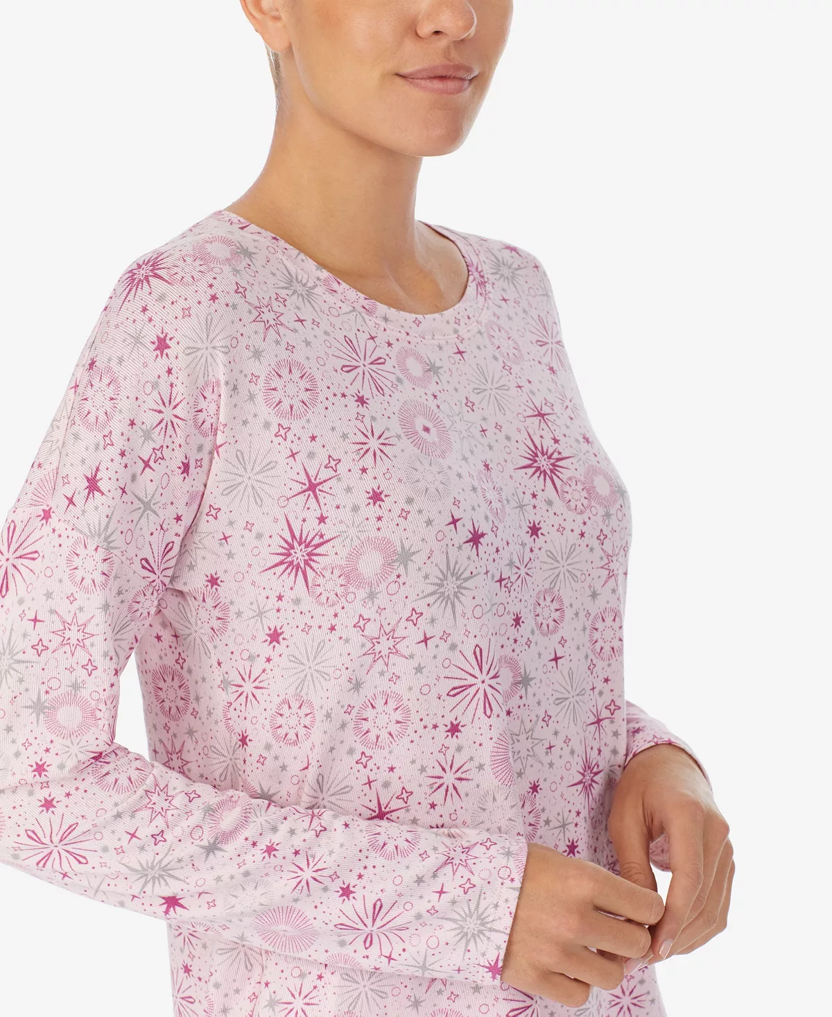 Ellen Tracy Women's Long Sleeve Crew Neck Pajamas Set 7 Ellen Tracy Women's Long Sleeve Crew Neck Pajamas Set - Image 7