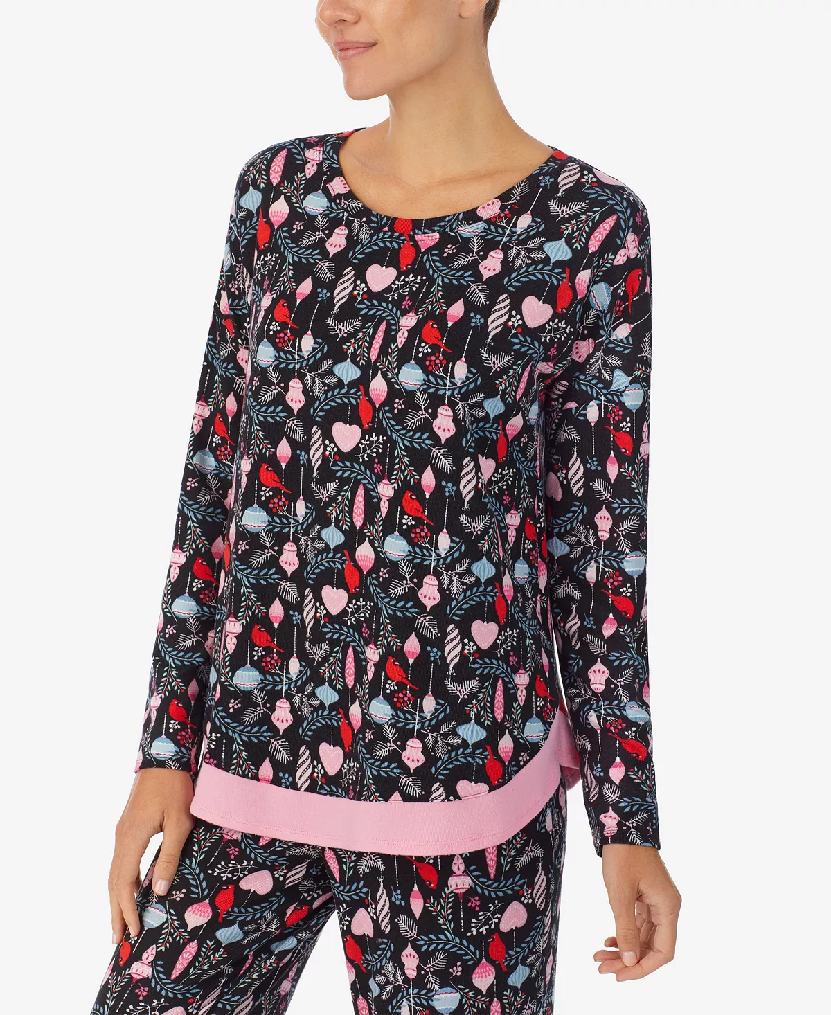 Ellen Tracy Women's Long Sleeve Crew Neck Pajamas Set 6 Ellen Tracy Women's Long Sleeve Crew Neck Pajamas Set - Image 6