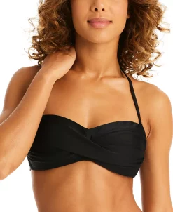 Bar III Twist Bandeau Bikini Top, Created For Macy's -White Mark Shop 23024152 fpx