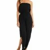 Bar III Strapless Side Slit Tulip Leg Jumpsuit, Created For Macy's