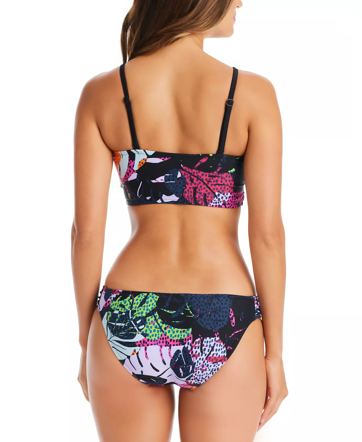 Bar III Paradise Palms Bandeau Bikini Top & Bottoms, Created For Macy's 2 Bar III Paradise Palms Bandeau Bikini Top & Bottoms, Created For Macy's - Image 2