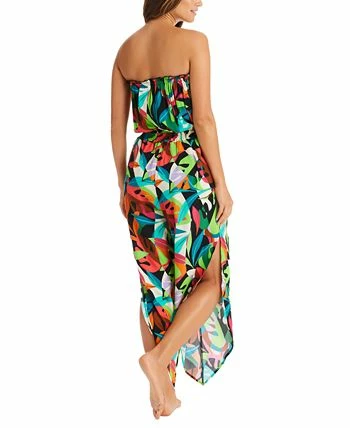 Bar III Women's Tropical Dreams Tube Top Cover-Up Jumpsuit, Created For Macy's 2 Bar III Women's Tropical Dreams Tube Top Cover-Up Jumpsuit, Created For Macy's - Image 2