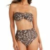 Bar III Each Cheetah Bandeau Bikini Top & High Waist Bottoms, Created For Macy's