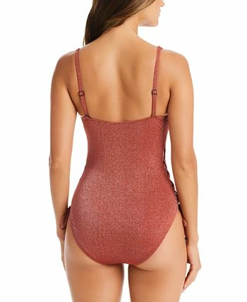 Bar III Summer Solids Lace-Up One-Piece Swimsuit, Created For Macy's 2 Bar III Summer Solids Lace-Up One-Piece Swimsuit, Created For Macy's - Image 2