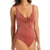 Bar III Summer Solids Lace-Up One-Piece Swimsuit, Created For Macy's