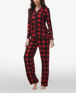Echo Women's Printed Notch Collar Pajama Set