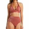 Bar III Shimmer Core Banded Bikini Top & High Waist Bottoms, Created For Macy's