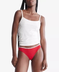 Calvin Klein Women's Signature Logo 5-Pk. Thong Underwear QD3712 -White Mark Shop 23087333 fpx