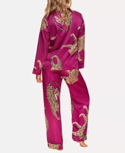 Jezebel Women's Adrienne Printed Satin Pajama Set, 2 Pieces -White Mark Shop 23092288 fpx
