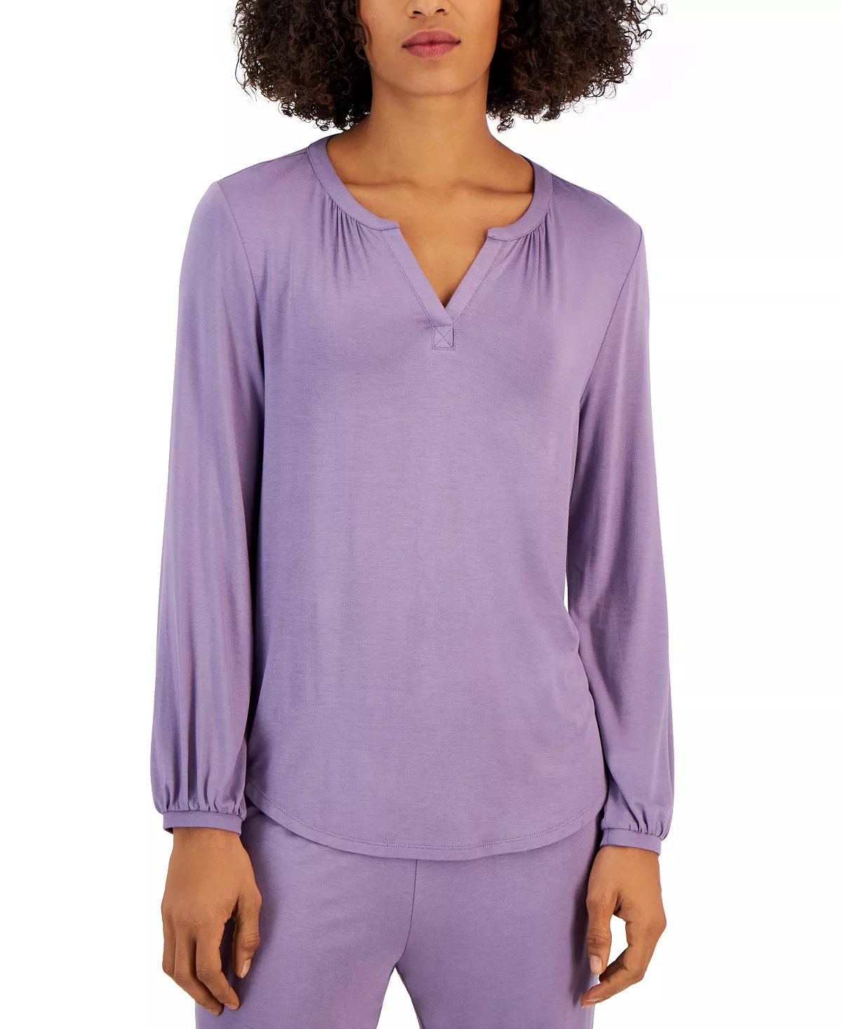 Charter Club Women's Modern Essentials Long Sleeve Pajama Set, Created For Macy's 5 Charter Club Women's Modern Essentials Long Sleeve Pajama Set, Created For Macy's - Image 5