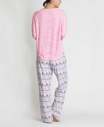 Muk Luks Women's Cozy Sleep And Lounge Set, 2 Piece 2 Muk Luks Women's Cozy Sleep And Lounge Set, 2 Piece - Image 2