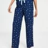 Jenni Cotton Printed Straight Leg Pajama Pants, Created For Macy's