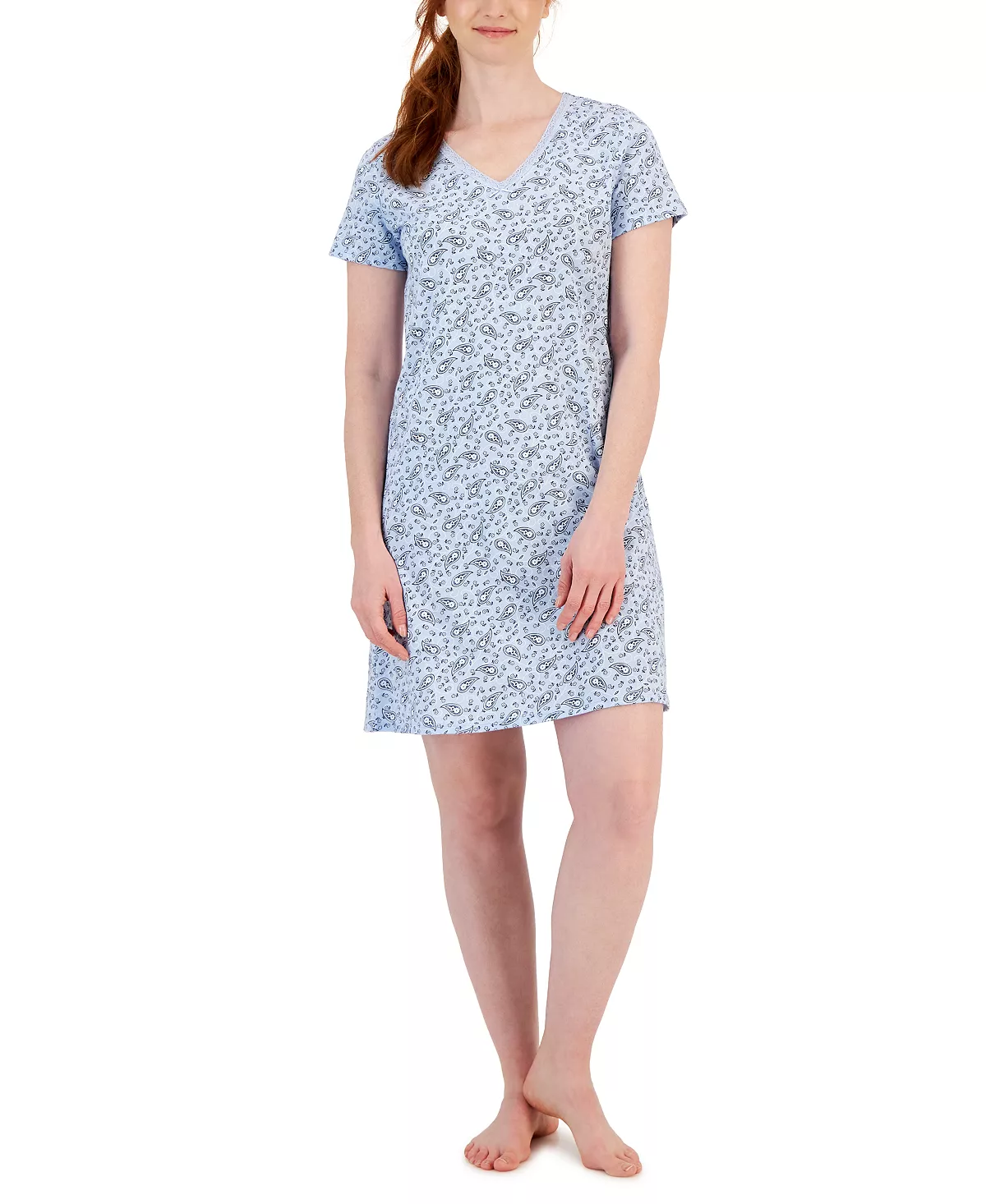 Charter Club Women's Cotton Lace-Trim Essentials Sleepshirt, Created For Macy's 3 Charter Club Women's Cotton Lace-Trim Essentials Sleepshirt, Created For Macy's - Image 3