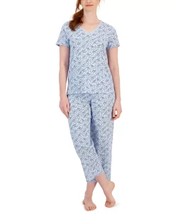 Charter Club Women's Cotton Lace-Trim Essentials Pajamas Set, Created For Macy's 10 Charter Club Women's Cotton Lace-Trim Essentials Pajamas Set, Created For Macy's -White Mark Shop 23367668 fpx