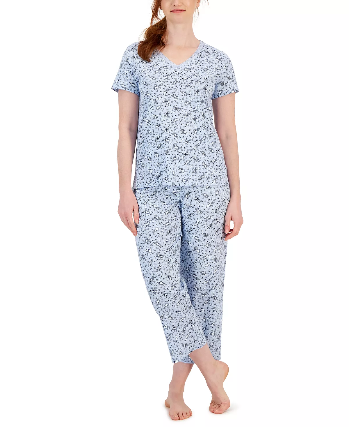 Charter Club Women's Cotton Lace-Trim Essentials Pajamas Set, Created For Macy's 5 Charter Club Women's Cotton Lace-Trim Essentials Pajamas Set, Created For Macy's - Image 5
