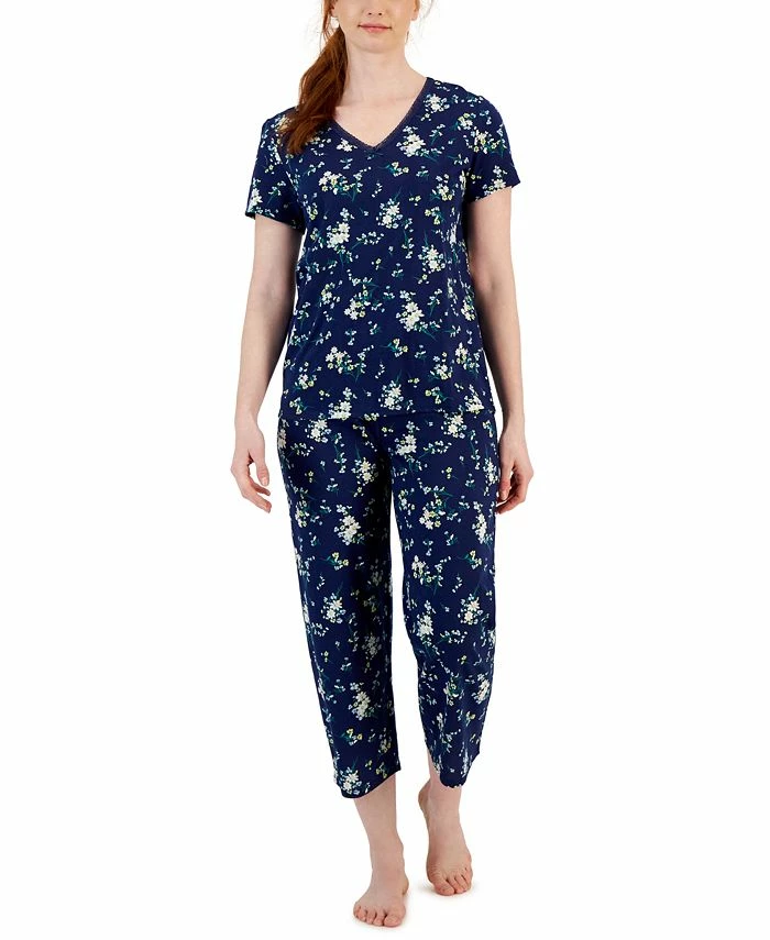 Charter Club Women's Cotton Lace-Trim Essentials Pajamas Set, Created For Macy's 1 Charter Club Women's Cotton Lace-Trim Essentials Pajamas Set, Created For Macy's