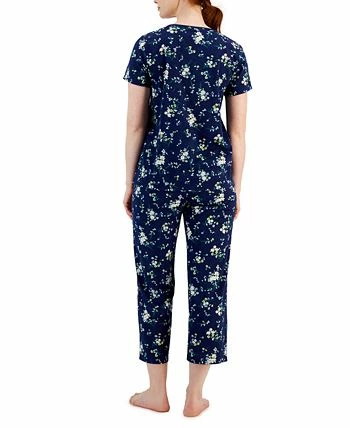 Charter Club Women's Cotton Lace-Trim Essentials Pajamas Set, Created For Macy's 2 Charter Club Women's Cotton Lace-Trim Essentials Pajamas Set, Created For Macy's - Image 2