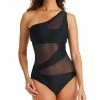 Bar III Natural Beauty Cutout One-Shoulder One-Piece Swimsuit, Created For Macy's