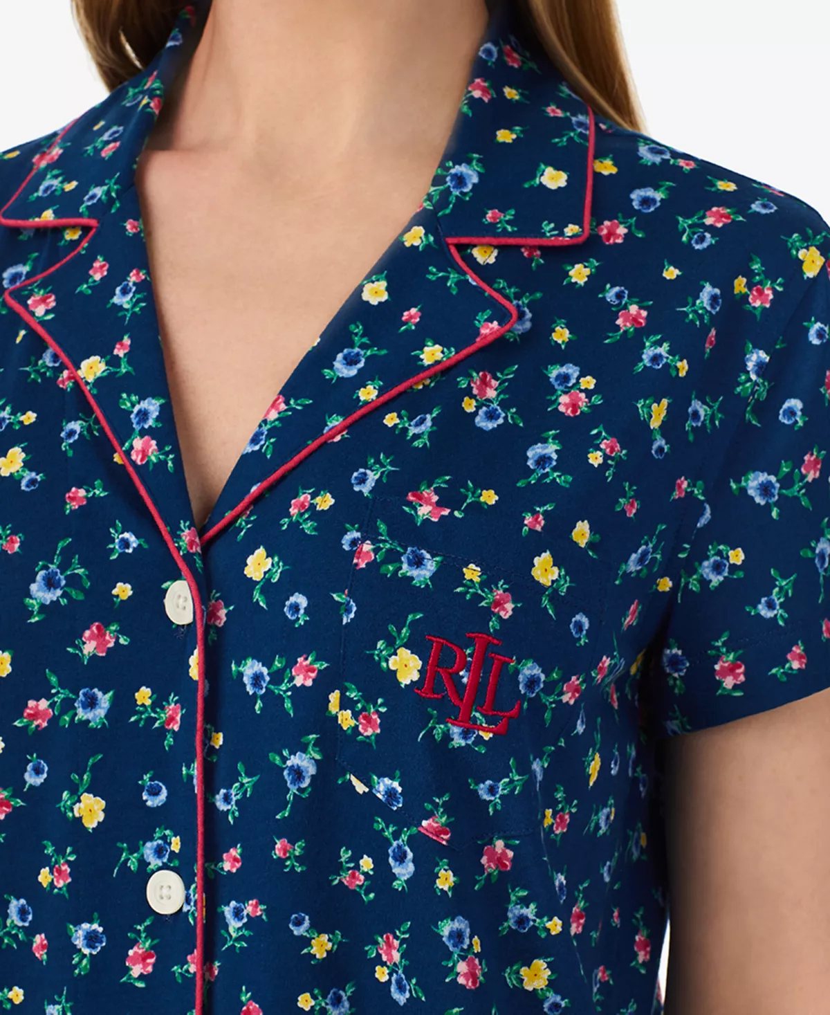 Lauren Ralph Lauren Women's Printed Capri Pajamas Set 4 Lauren Ralph Lauren Women's Printed Capri Pajamas Set - Image 4