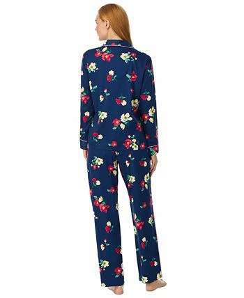 Lauren Ralph Lauren Women's Printed Notched-Collar Pajamas Set 2 Lauren Ralph Lauren Women's Printed Notched-Collar Pajamas Set - Image 2