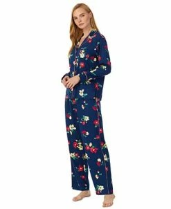Lauren Ralph Lauren Women's Printed Notched-Collar Pajamas Set 9 Lauren Ralph Lauren Women's Printed Notched-Collar Pajamas Set -White Mark Shop 23412615 fpx