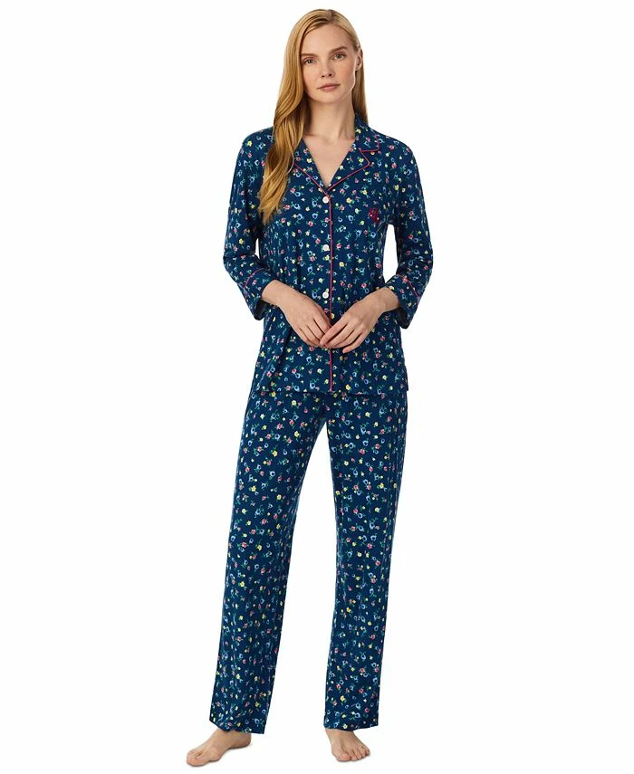 Lauren Ralph Lauren Women's 3/4 Sleeve And Pant Matching Pajama Set 1 Lauren Ralph Lauren Women's 3/4 Sleeve And Pant Matching Pajama Set
