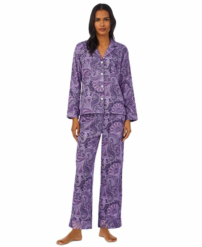 Lauren Ralph Lauren Ong Sleeve And Pant Matching Pajama Set 1 Lauren Ralph Lauren Ong Sleeve And Pant Matching Pajama Set