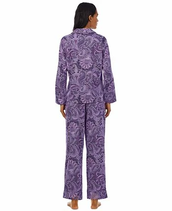 Lauren Ralph Lauren Ong Sleeve And Pant Matching Pajama Set 2 Lauren Ralph Lauren Ong Sleeve And Pant Matching Pajama Set - Image 2