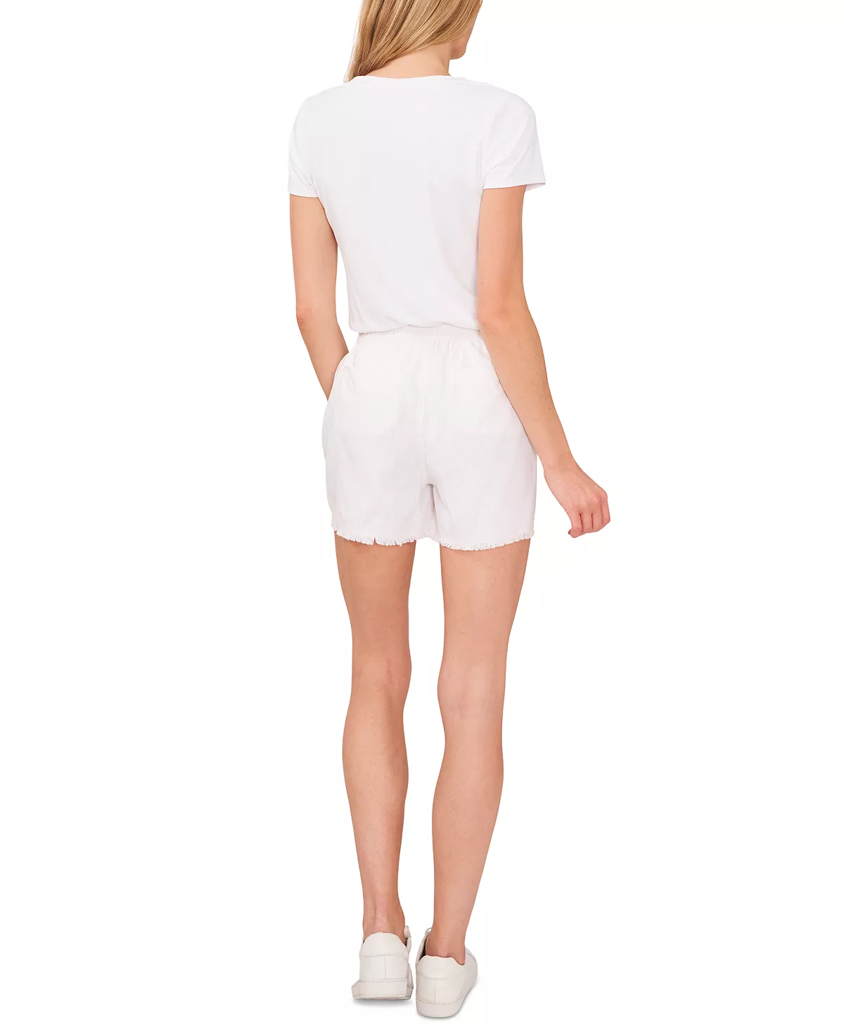 Vince Camuto Women's Drawstring Frayed-Hem Shorts 4 Vince Camuto Women's Drawstring Frayed-Hem Shorts - Image 4