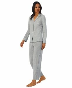 Lauren Ralph Lauren Women's Long Sleeve Shirt And Pant Matching Pajama Set