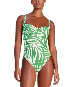 Kate Spade New York Women's Shirred-Cup Underwire One-Piece Swimsuit