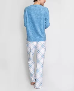 Hanes Women's Stretch Fleece Pajama Set, 2 Piece -White Mark Shop 23463108 fpx