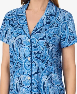 Lauren Ralph Lauren Women's Printed Capri Pajamas Set 7 Lauren Ralph Lauren Women's Printed Capri Pajamas Set -White Mark Shop 23481283 fpx