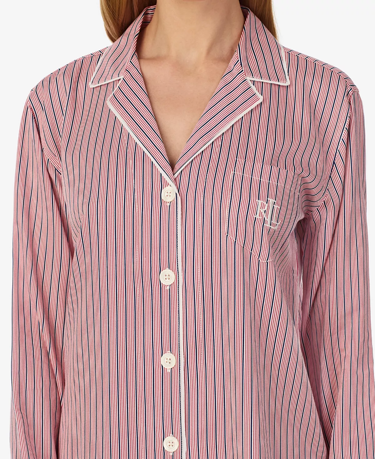 Lauren Ralph Lauren Women's Printed Notched-Collar Pajamas Set 7 Lauren Ralph Lauren Women's Printed Notched-Collar Pajamas Set - Image 7