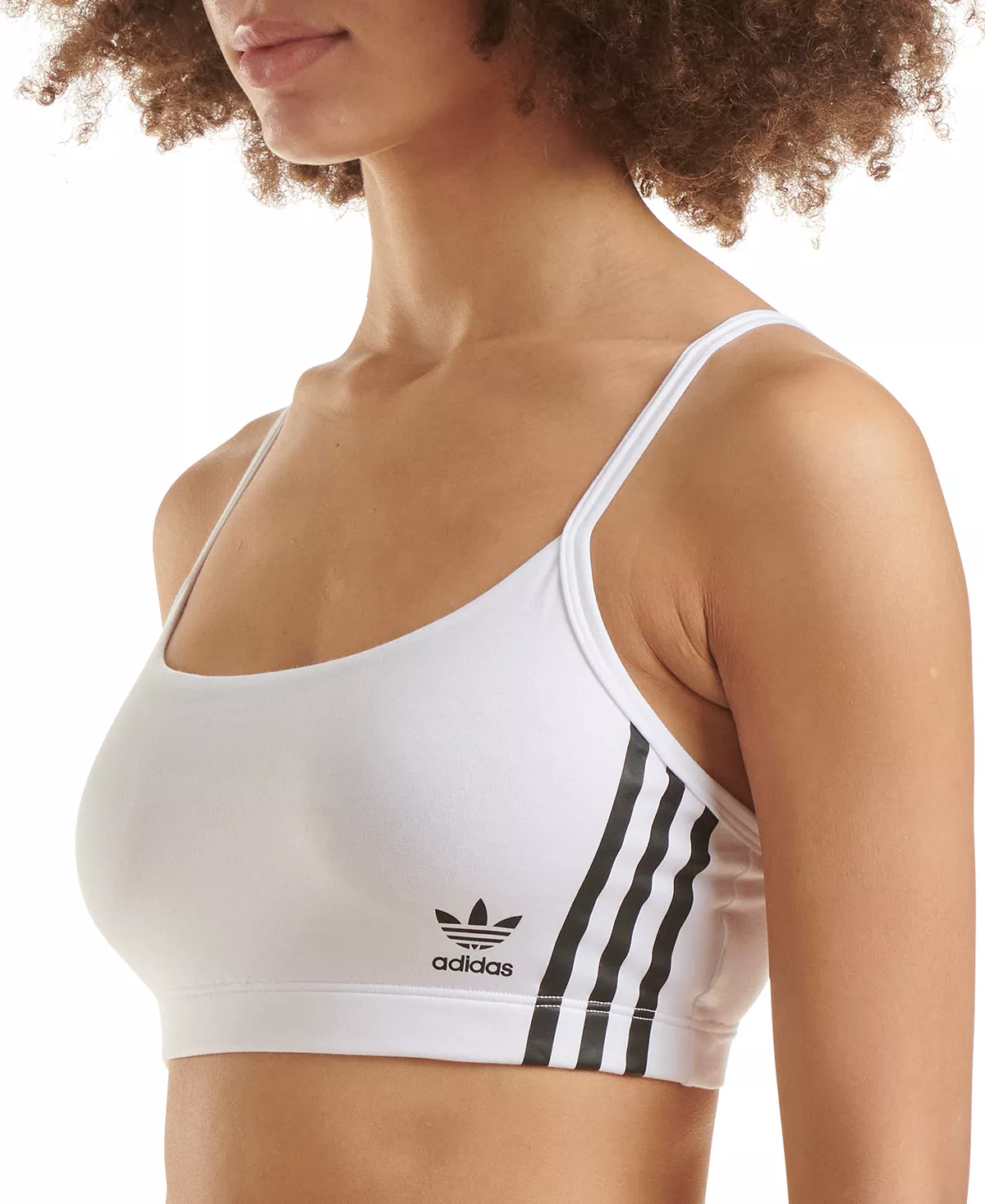 ADIDAS Women's 3-Stripes Scoop Bralette 4A4H00 6 ADIDAS Women's 3-Stripes Scoop Bralette 4A4H00 - Image 6